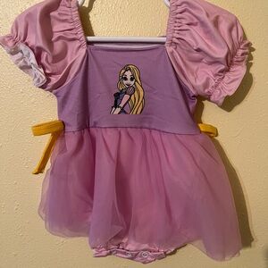 Pink and Purple Kids Dress with Character Design